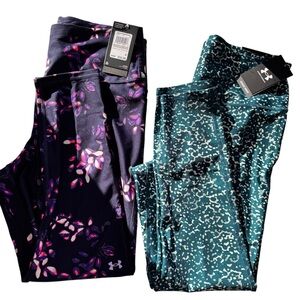 2- Under Armour Heatgear AOP Compression High Rise Ankle Leggings Sz 1X
